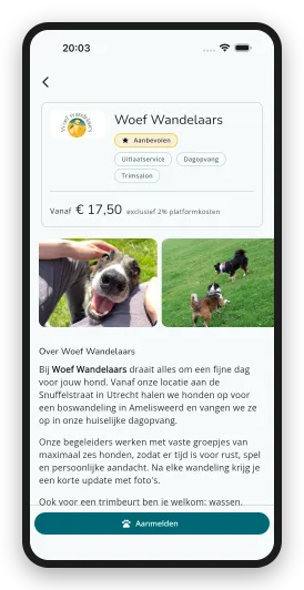 Klant worden bij een hondenbedrijf