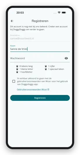 Account aanmaken bij DoggyDoggy