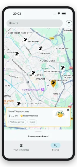 Finding your company in DoggyDoggy